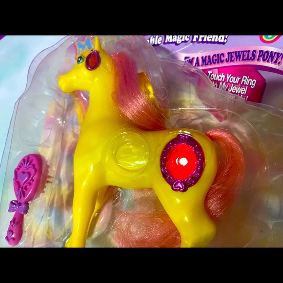 MAGIC TOUCH PONY VINTAGE 90s MAGIC JEWELS PONY SAPPHIRE JEWELS LIGHT UP & BLINK - Picture 2 of 16